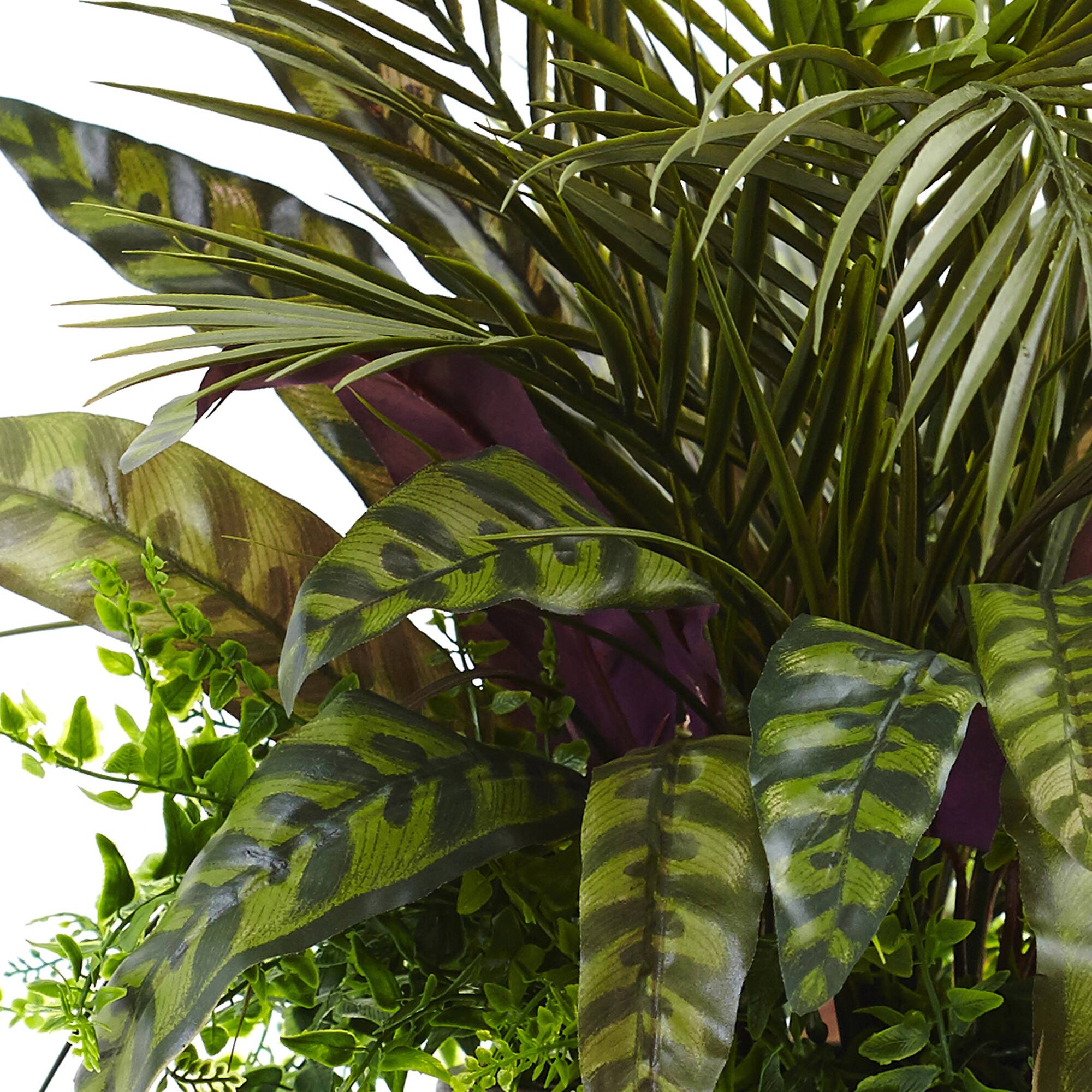2ft. Mixed Areca Palm, Fern & Peacock in Planter